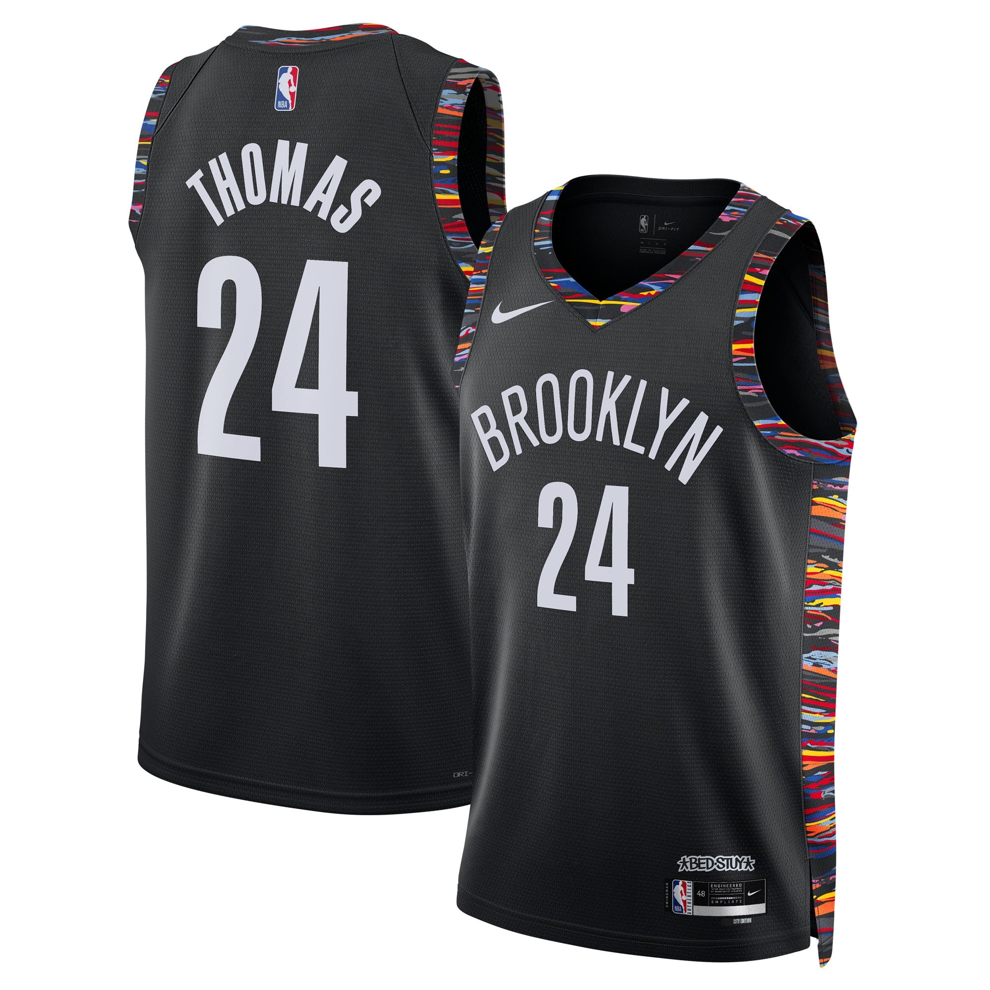 Brooklyn Nets Nike 2025/26 City Edition Swingman Jersey - Black - Cam Thomas - Unisex