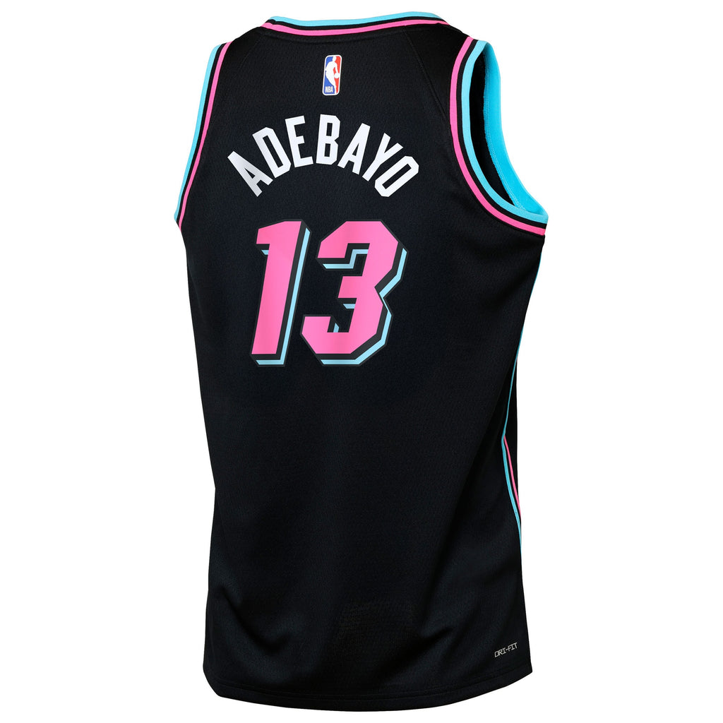 Miami Heat Nike 2025/26 City Edition Swingman Jersey - Black - Bam Adebayo - Youth