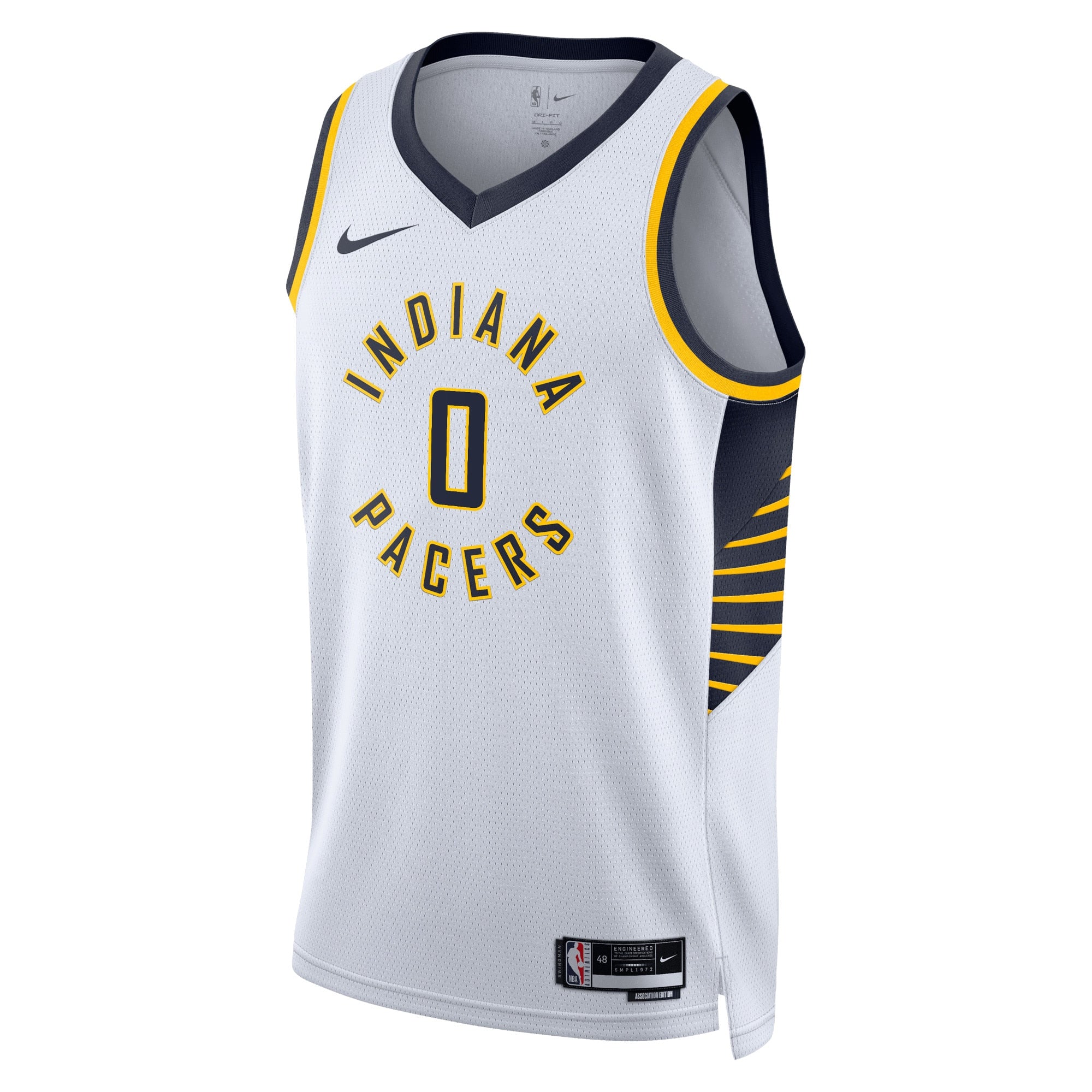 Indiana Pacers Nike Association Edition Swingman Jersey - White - Tyrese Haliburton - Unisex