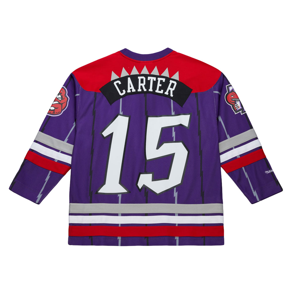 Unisex Mitchell & Ness Vince Carter Purple Toronto Raptors Maxxed Out Fashion Hockey Jersey