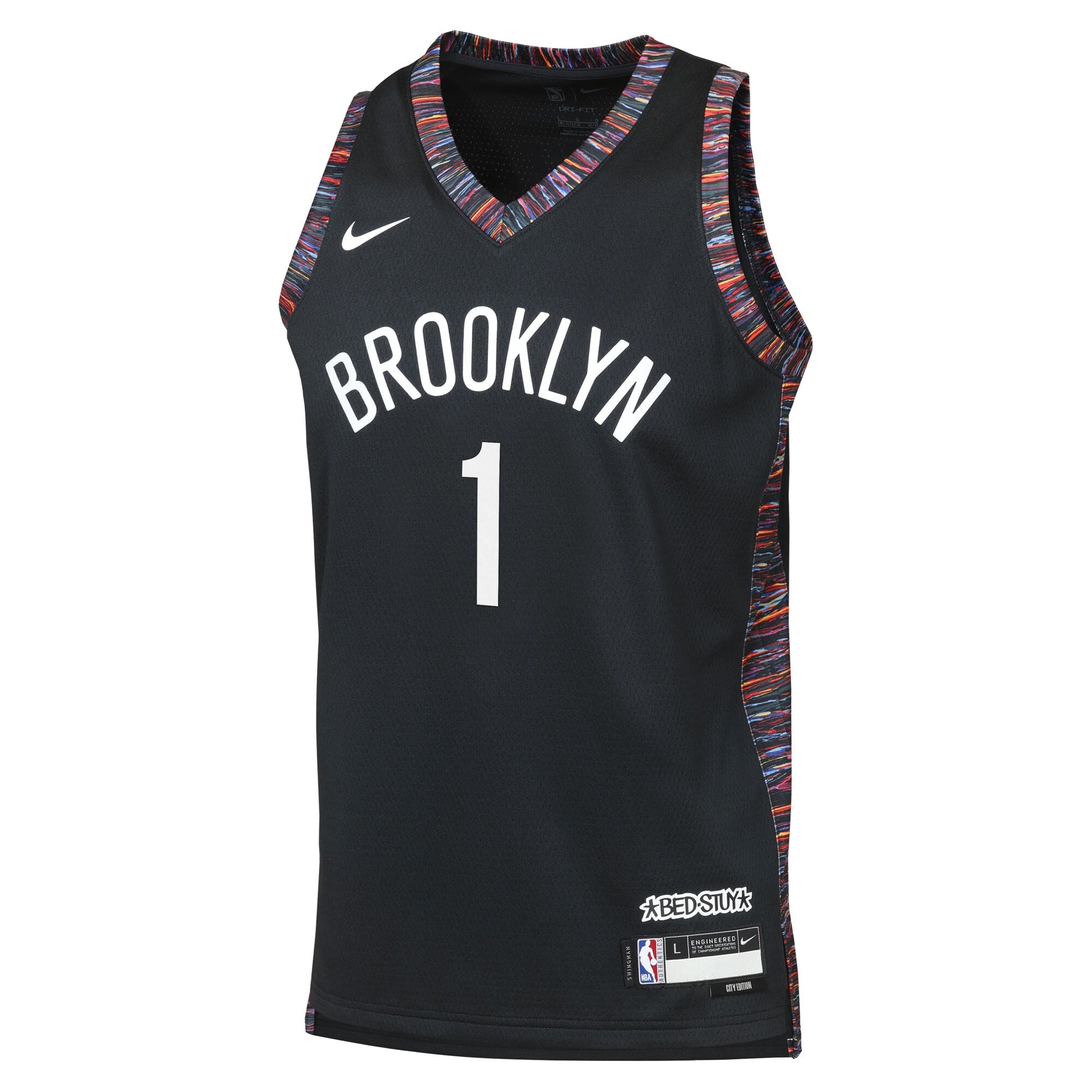 Brooklyn Nets Nike 2025/26 City Edition Swingman Jersey - Black - Ziaire Williams - Youth