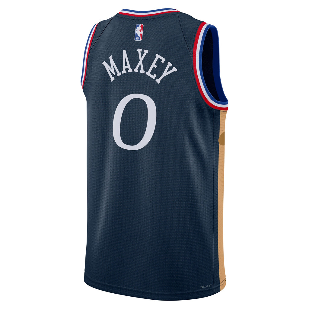 Philadelphia 76ers Nike 2025/26 City Edition Swingman Jersey - Navy - Tyrese Maxey - Unisex