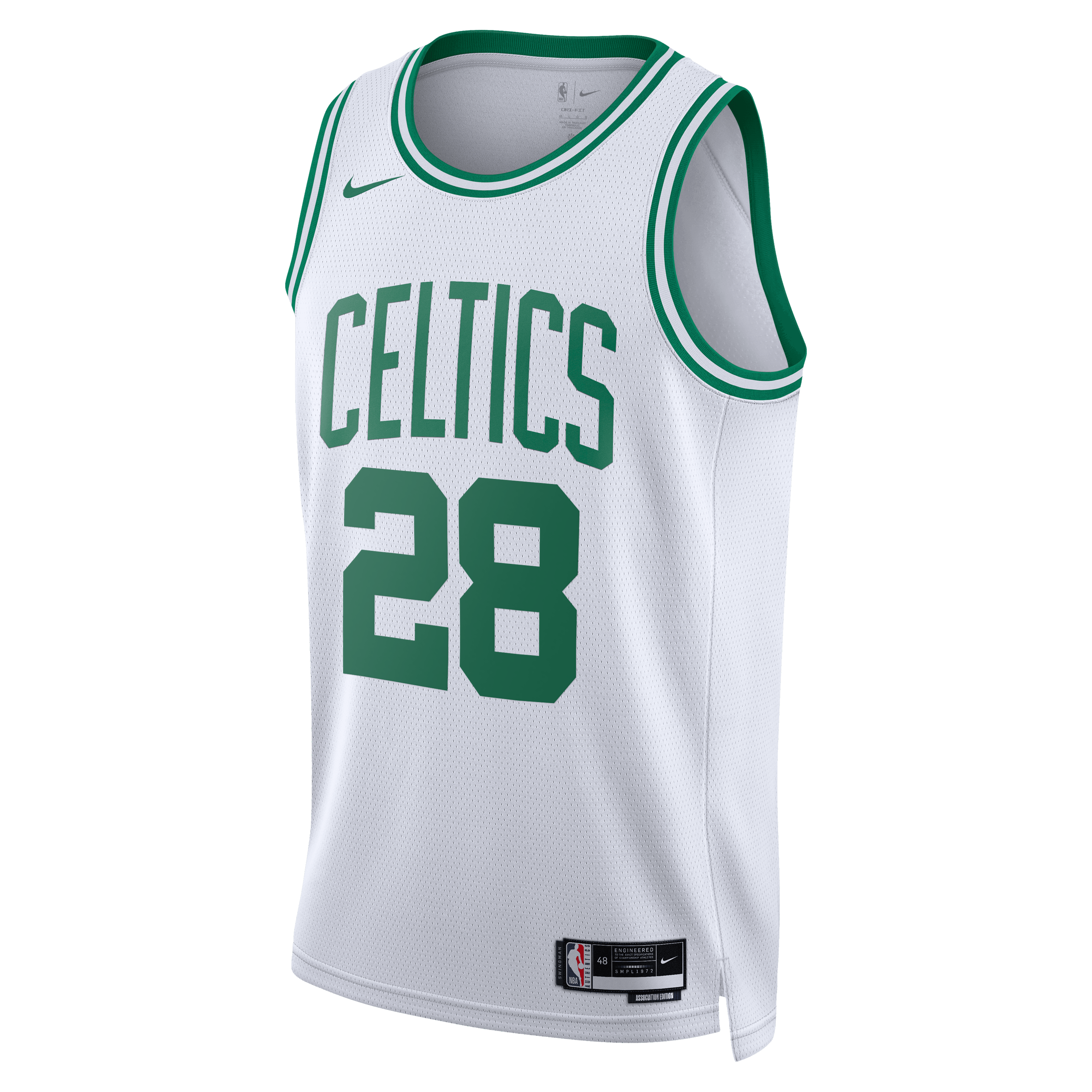 Boston Celtics Nike Association Edition Swingman Jersey - White - Hugo González - Unisex