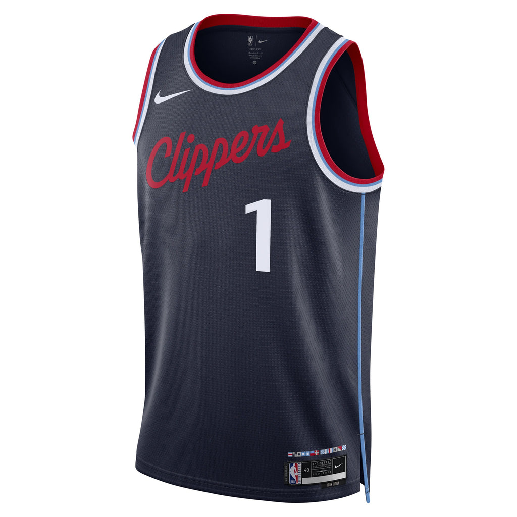 LA Clippers Nike Replica Icon Swingman Jersey - Navy - Keaton Wagler - Unisex