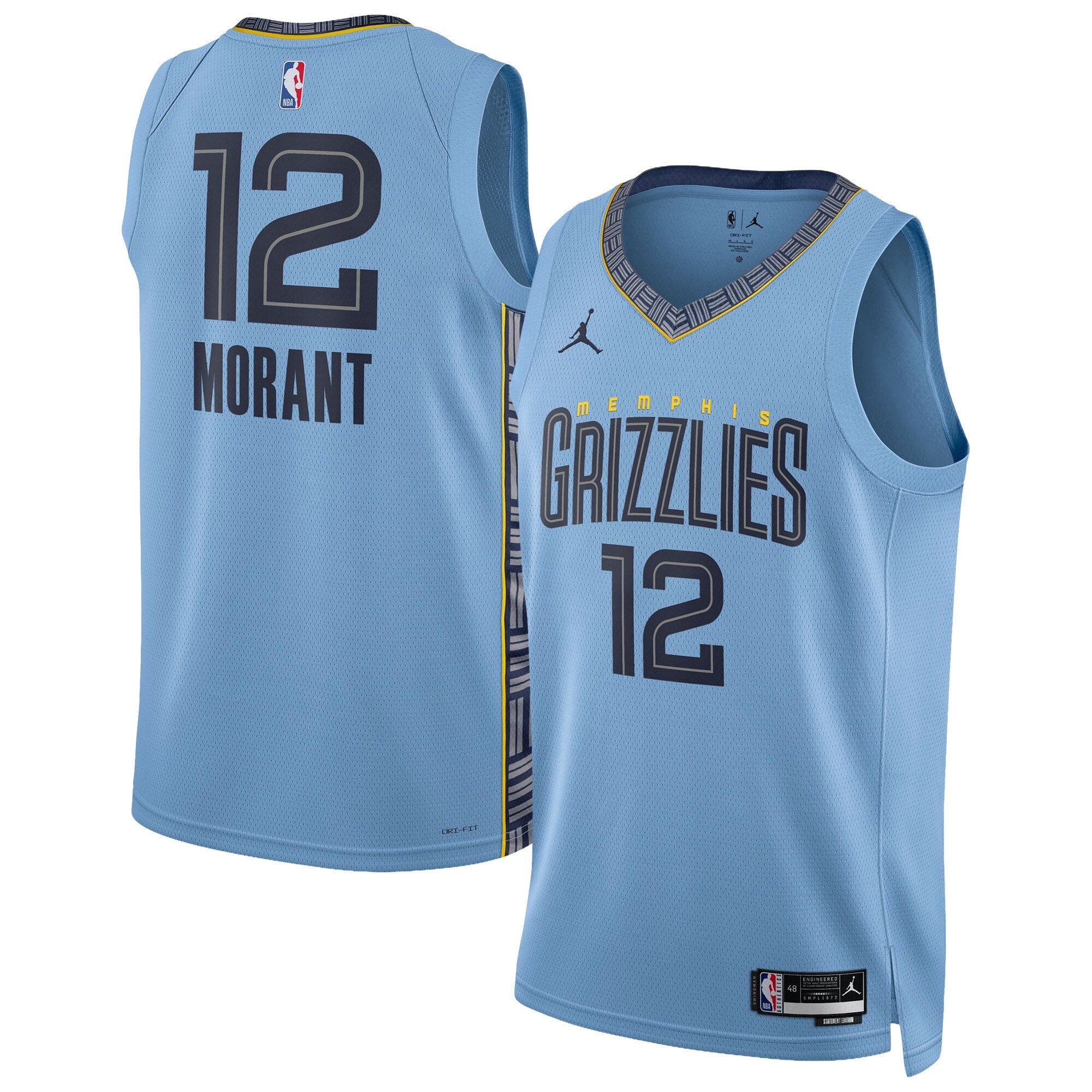 Memphis Grizzlies Jordan Brand Statement Edition Swingman Jersey - Ja Morant - Unisex