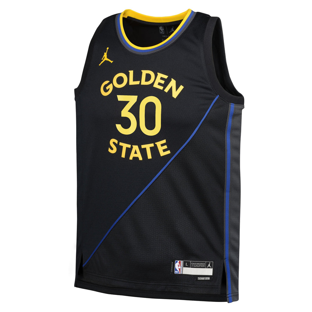 Golden State Warriors Jordan Brand Statement Edition Swingman Jersey - Black - Stephen Curry - Youth