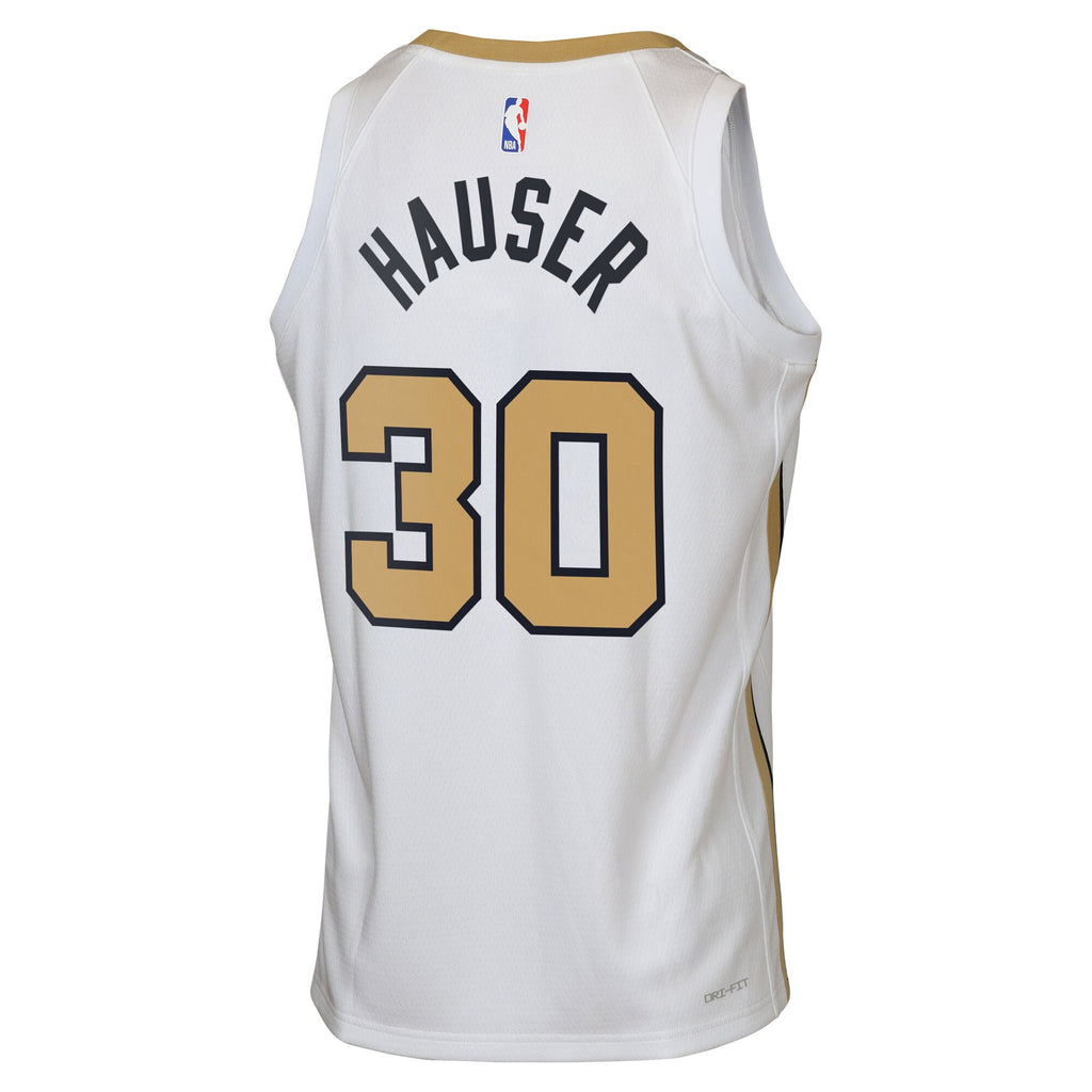 Boston Celtics Nike 2025/26 City Edition Swingman Jersey - White - Sam Hauser - Youth