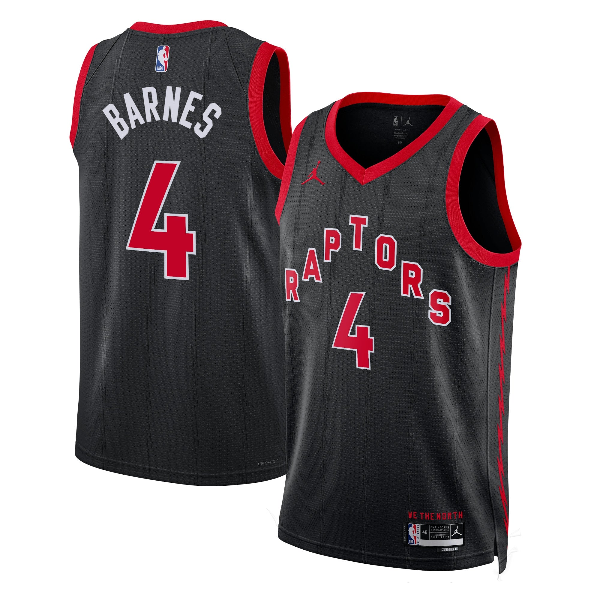 Toronto Raptors Jordan Statement Edition Swingman Jersey - Black - Scottie Barnes - Unisex