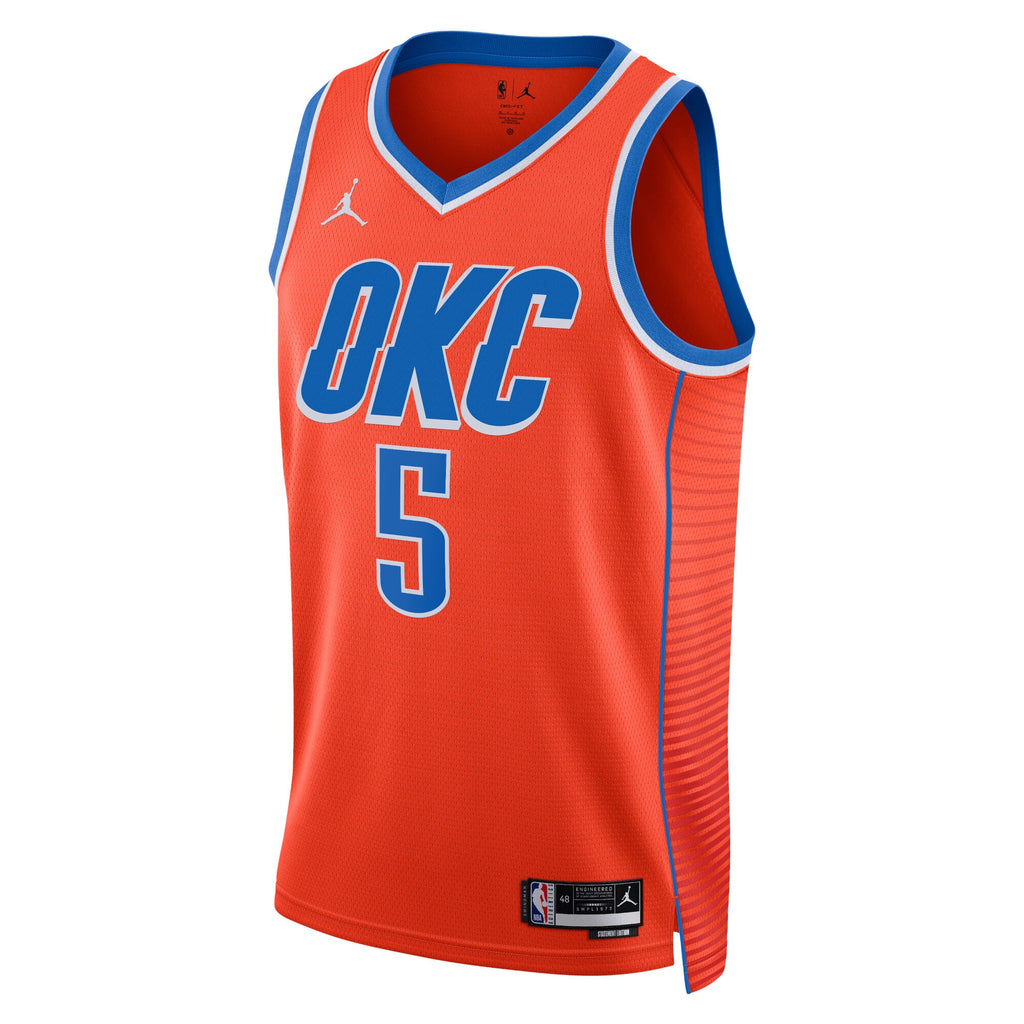 Oklahoma City Thunder Jordan Statement Edition Swingman Jersey - Orange - Luguentz Dort - Unisex