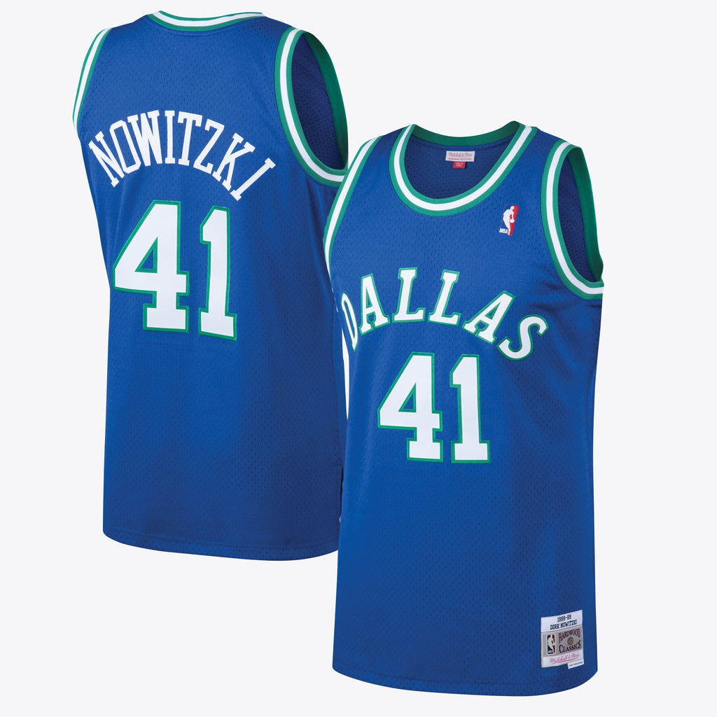 Dallas Mavericks Dirk Nowitzki 1998 Hardwood Classics Road Swingman Jersey By Mitchell & Ness - Royal - Mens
