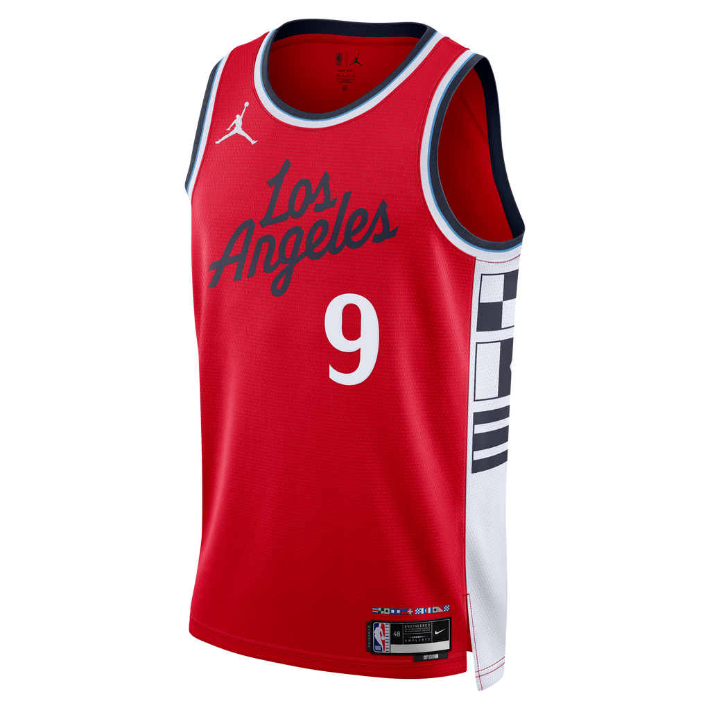LA Clippers Jordan Brand Statement Edition Swingman Jersey - Red - Bennedict Mathurin - Mens