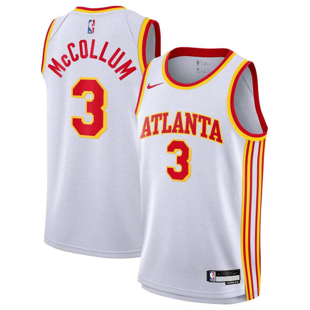 Atlanta Hawks Nike Association Edition Swingman Jersey - White - CJ McCollum - Youth
