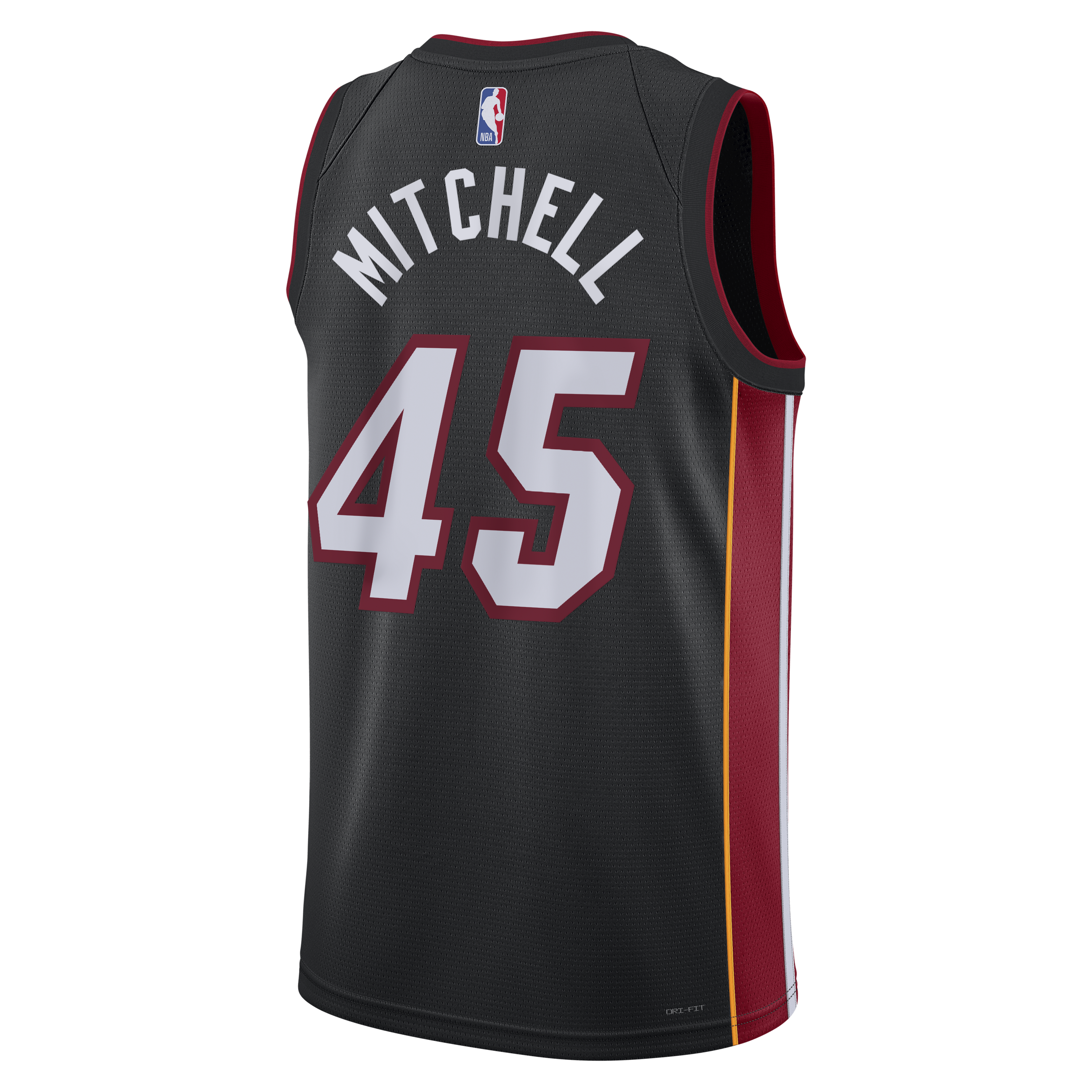 Miami Heat Nike Icon Edition Swingman Jersey - Black - Davion Mitchell - Unisex