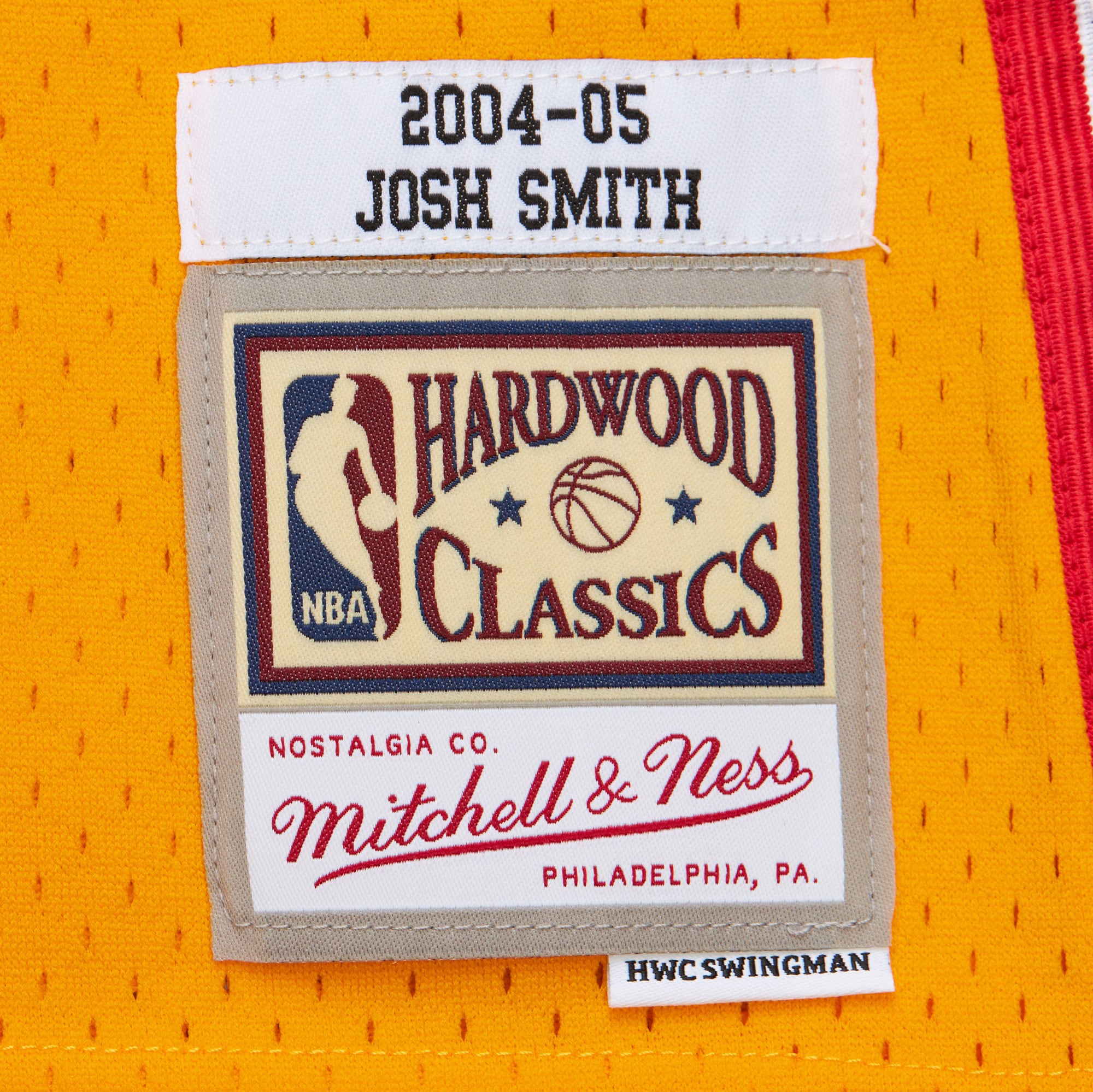 Atlanta Hawks Mitchell & Ness Josh Smith 2004 Alternate Authentic Jersey - Yellow