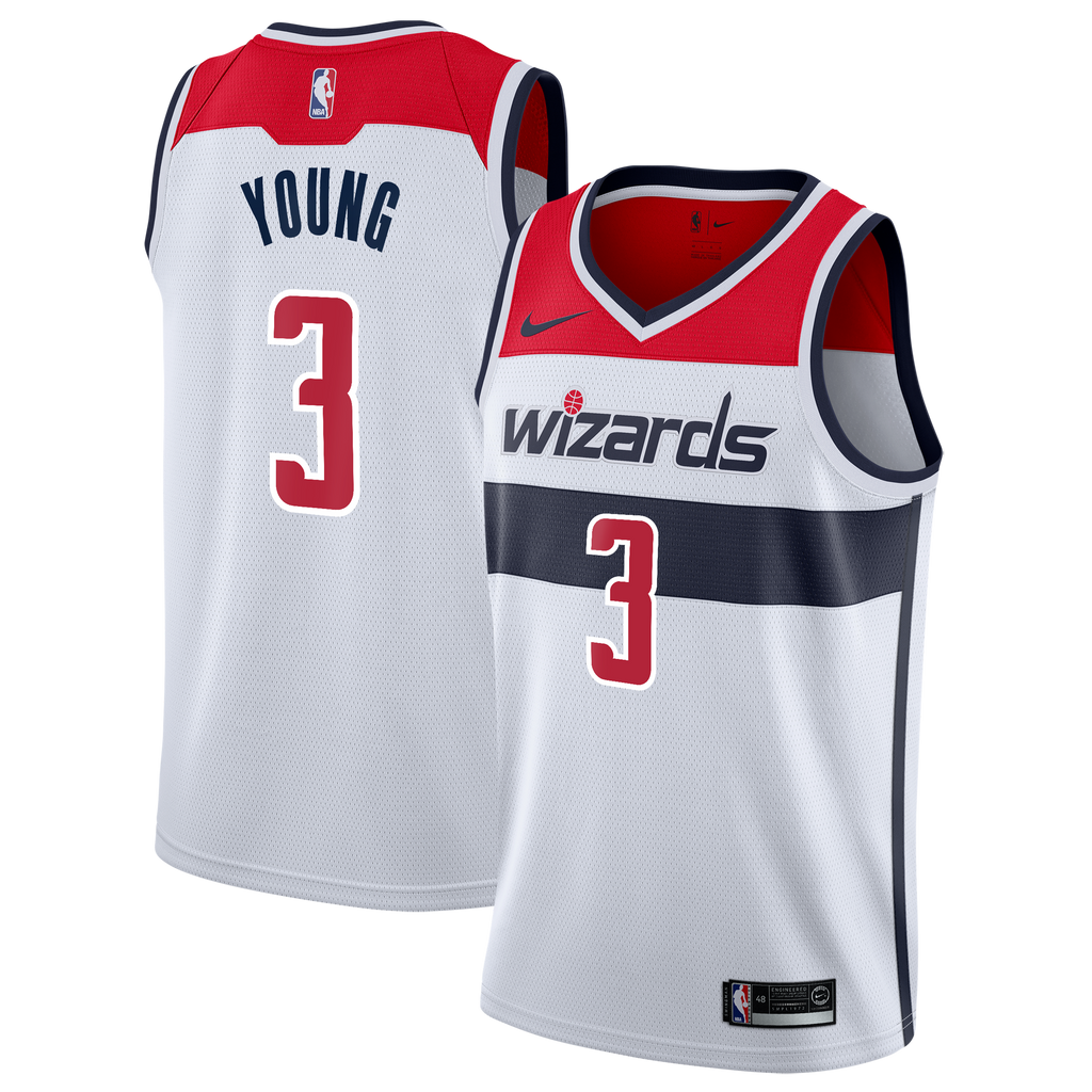 Washington Wizards Nike Association Edition Swingman Jersey - White - Trae Young - Youth