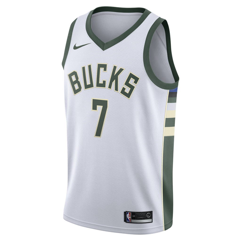 Milwaukee Bucks Nike Association Edition Swingman Jersey - White - Kevin Porter Jr. - Youth