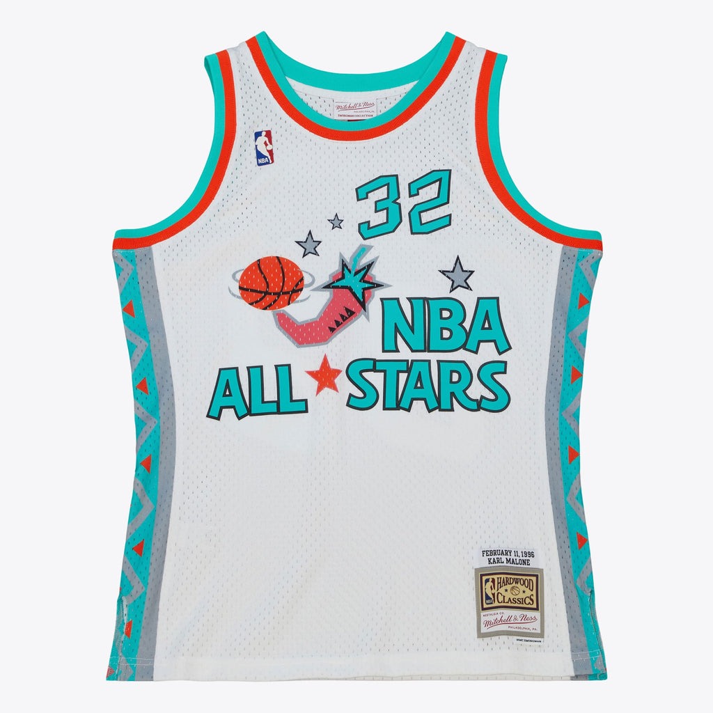 NBA Mitchell & Ness Karl Malone 1996 All-Star Swingman Authentic Jersey - White