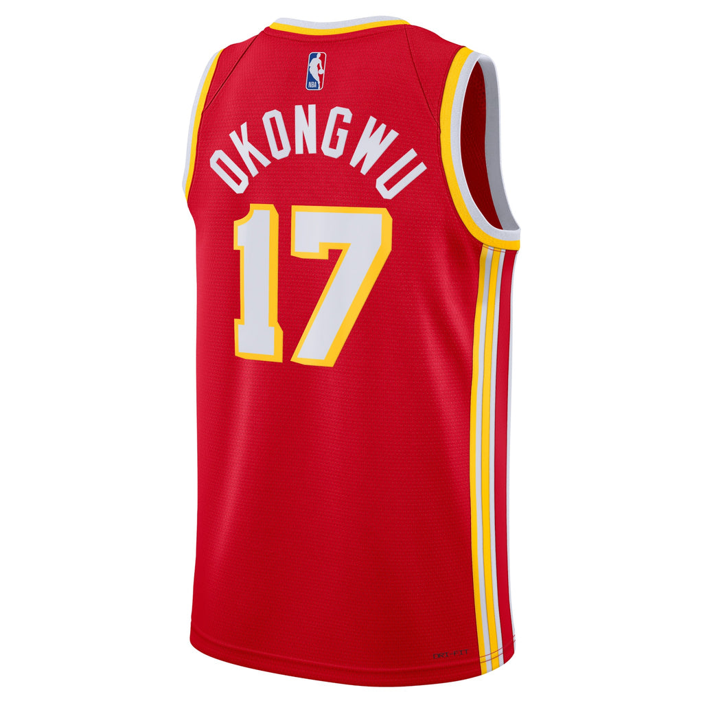 Atlanta Hawks Nike Icon Edition Swingman Jersey - Red - Onyeka Okongwu - Unisex