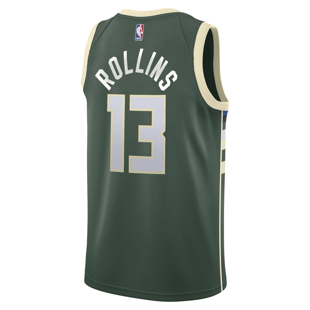 Milwaukee Bucks Nike Icon Edition Swingman Jersey - Hunter Green - Ryan Rollins - Youth