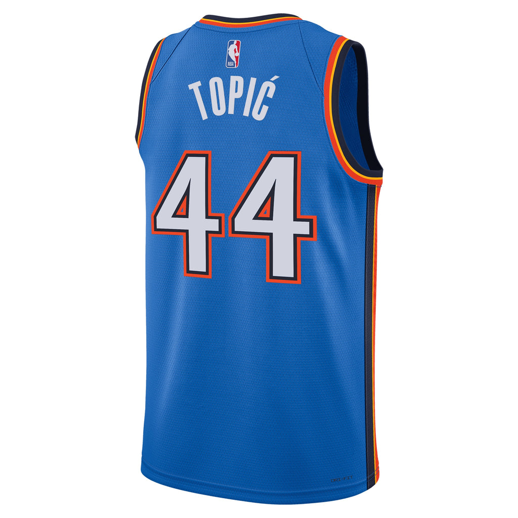 Oklahoma City Thunder Nike Icon Swingman Jersey - Blue - Nikola Topić - Unisex