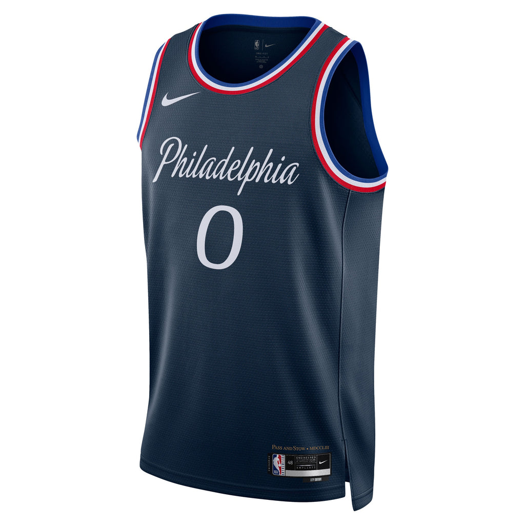 Philadelphia 76ers Nike 2025/26 City Edition Swingman Jersey - Navy - Tyrese Maxey - Unisex