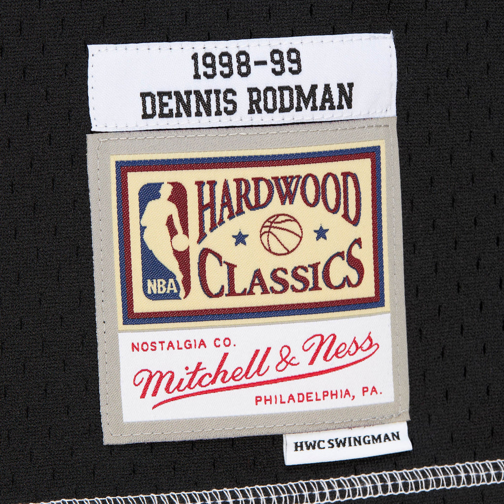 Los Angeles Lakers Mitchell & Ness Dennis Rodman 1998 Contrast 2K Swingman Jersey - Black