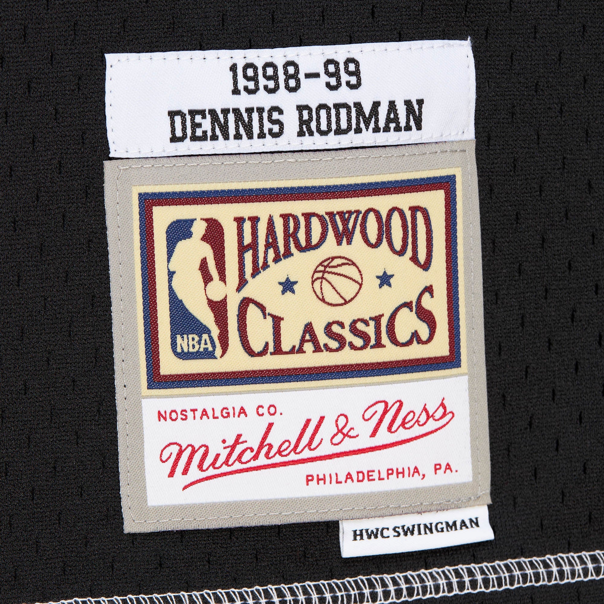 Los Angeles Lakers Mitchell & Ness Dennis Rodman 1998 Contrast 2K Swingman Jersey - Black