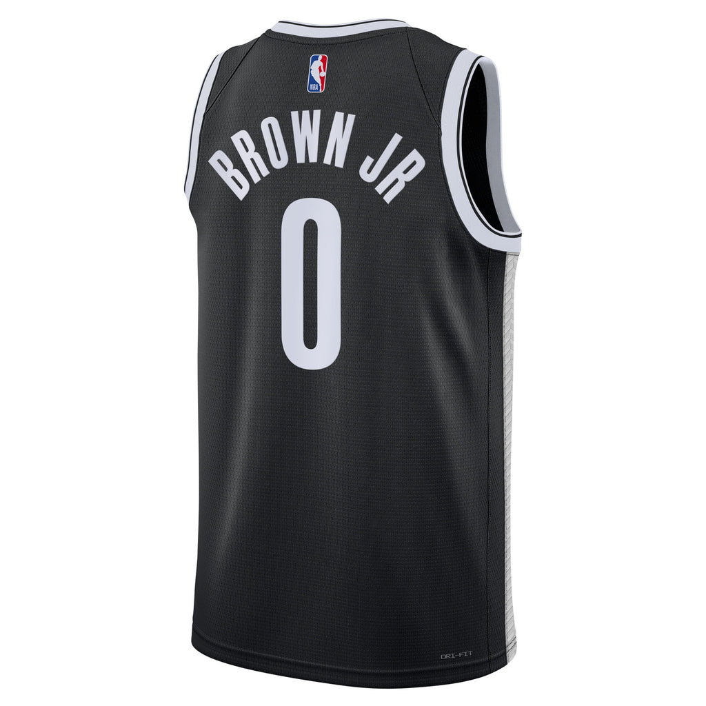 Brooklyn Nets Nike Icon Swingman Jersey - Black - Mikel Brown Jr. - Unisex