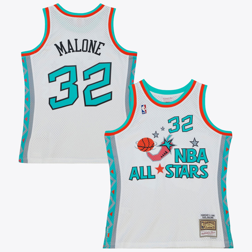 NBA Mitchell & Ness Karl Malone 1996 All-Star Swingman Authentic Jersey - White