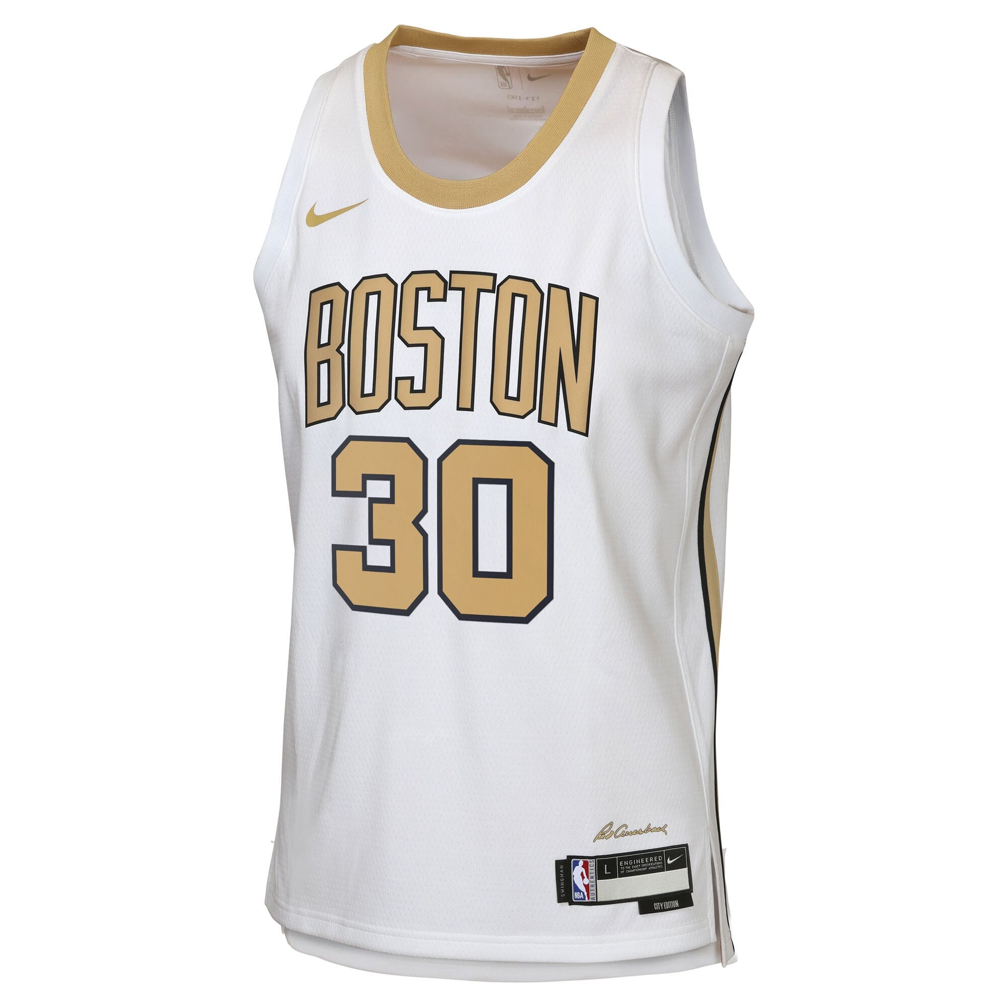 Boston Celtics Nike 2025/26 City Edition Swingman Jersey - White - Sam Hauser - Youth