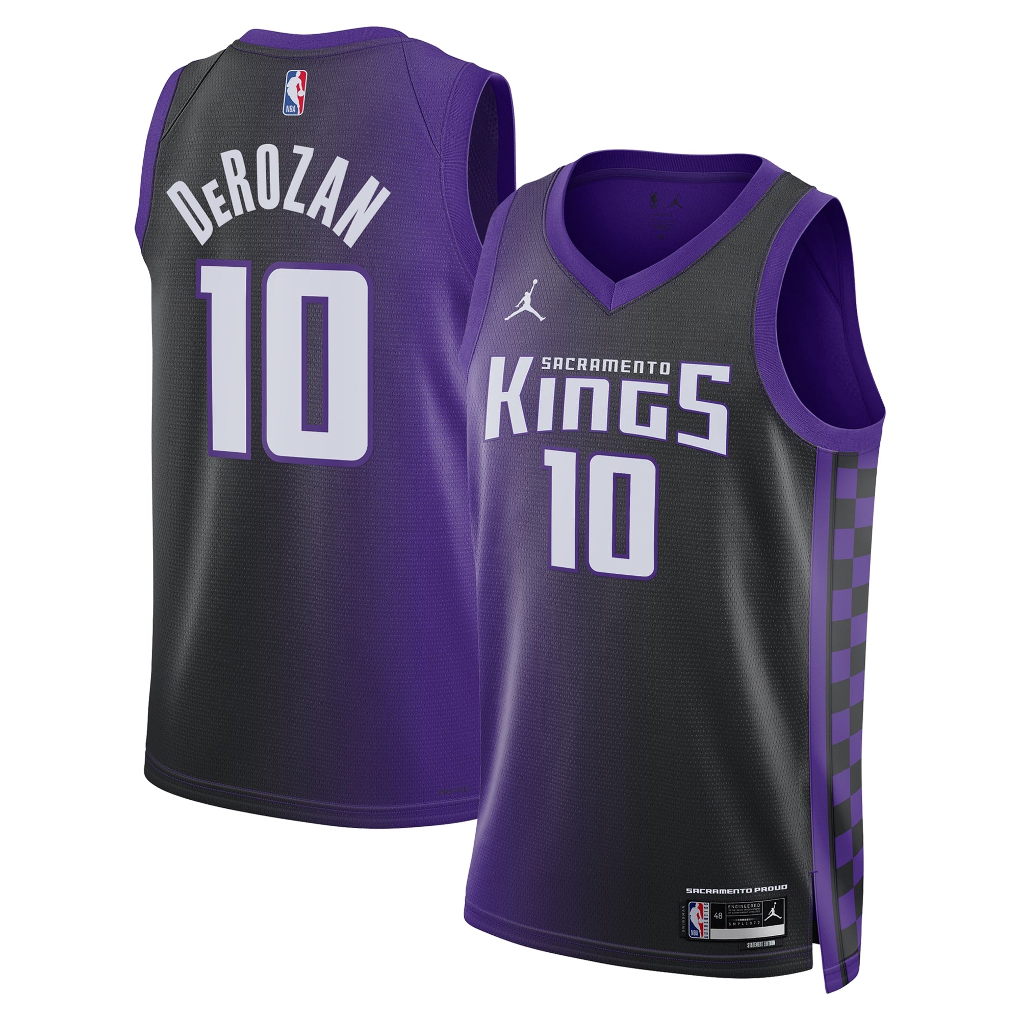 Sacramento Kings Jordan Brand Statement Edition Swingman Jersey - Purple - DeMar DeRozan - Unisex