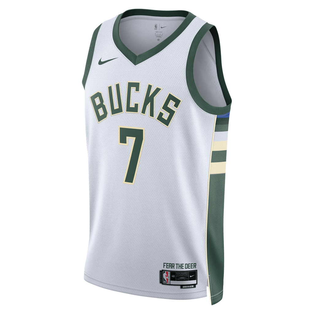 Milwaukee Bucks Nike Association Edition Swingman Jersey - White - Kevin Porter Jr. - Unisex