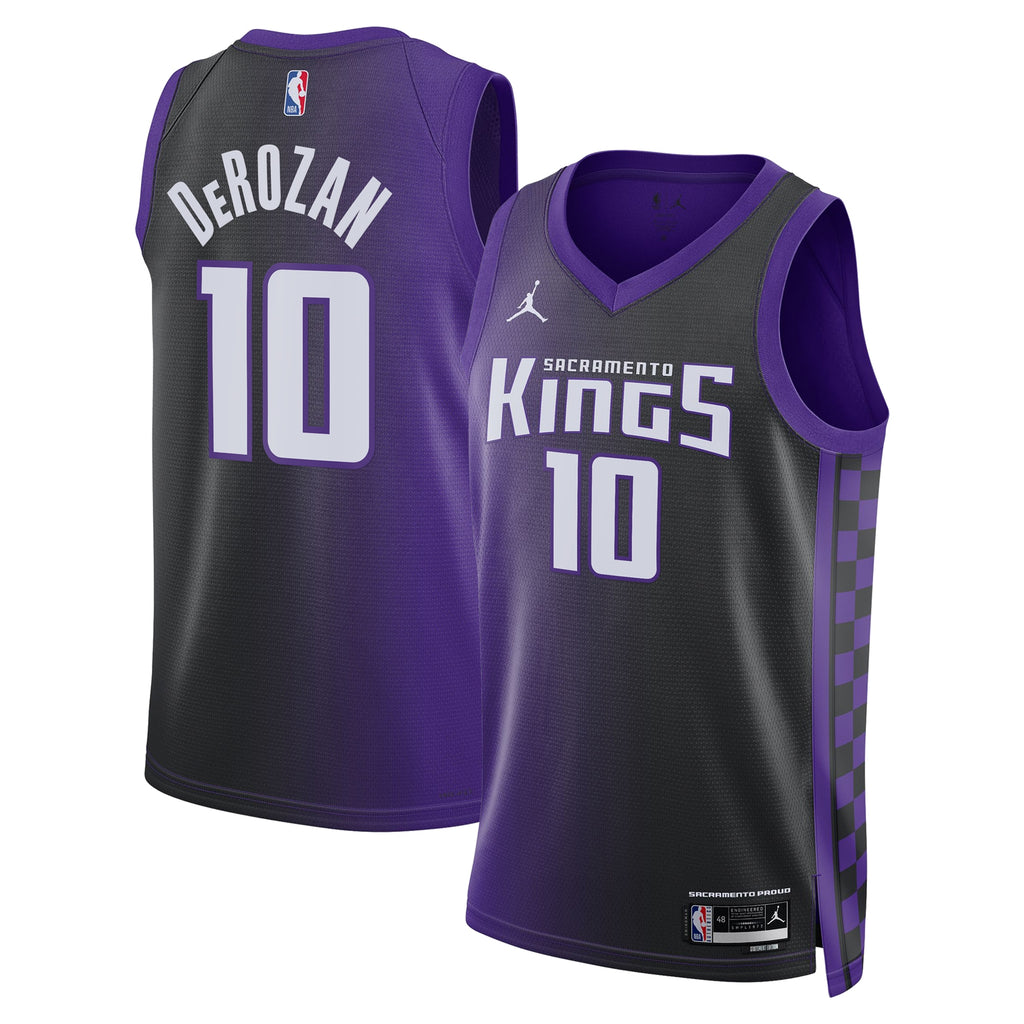 Sacramento Kings Jordan Brand Statement Edition Swingman Jersey - Purple - DeMar DeRozan - Unisex