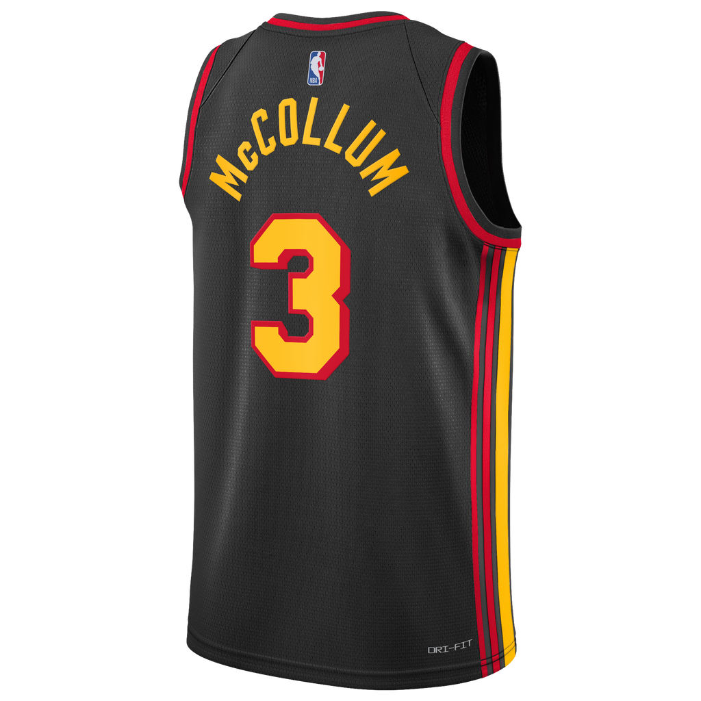 Atlanta Hawks Jordan Brand Statement Edition Swingman Jersey - Black - CJ McCollum - Youth