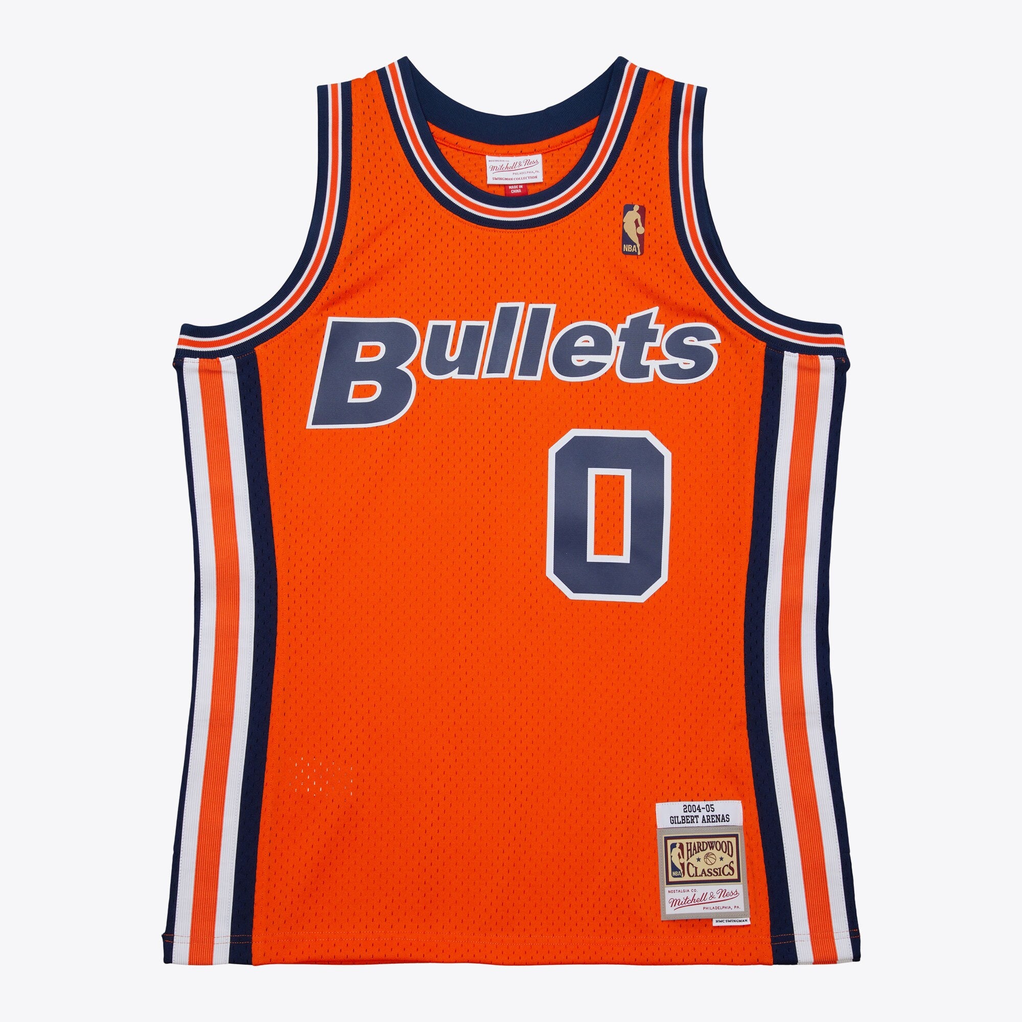 Washington Bullets Mitchell & Ness Gilbert Arenas 2004 Alternate Authentic Jersey - Orange