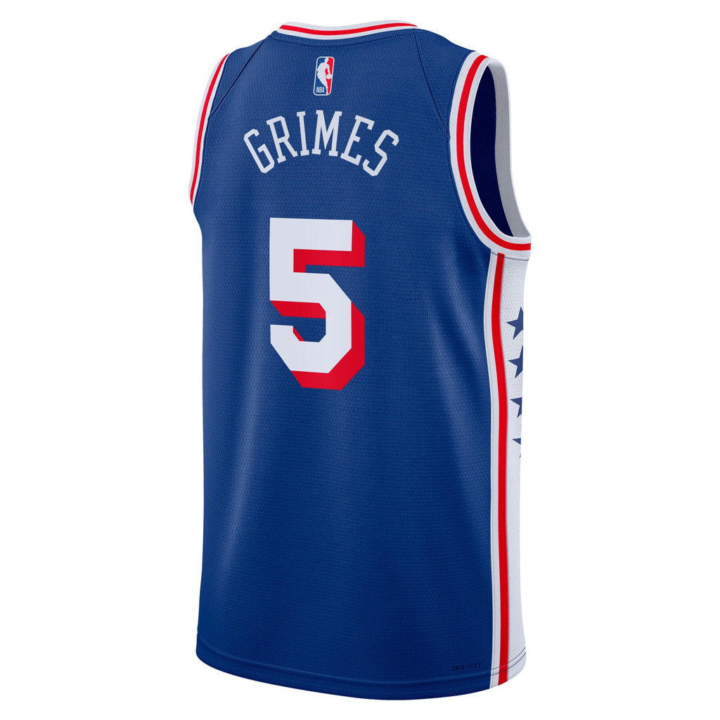 Philadelphia 76ers Nike Icon Edition Swingman Jersey - Royal - Quentin Grimes - Unisex
