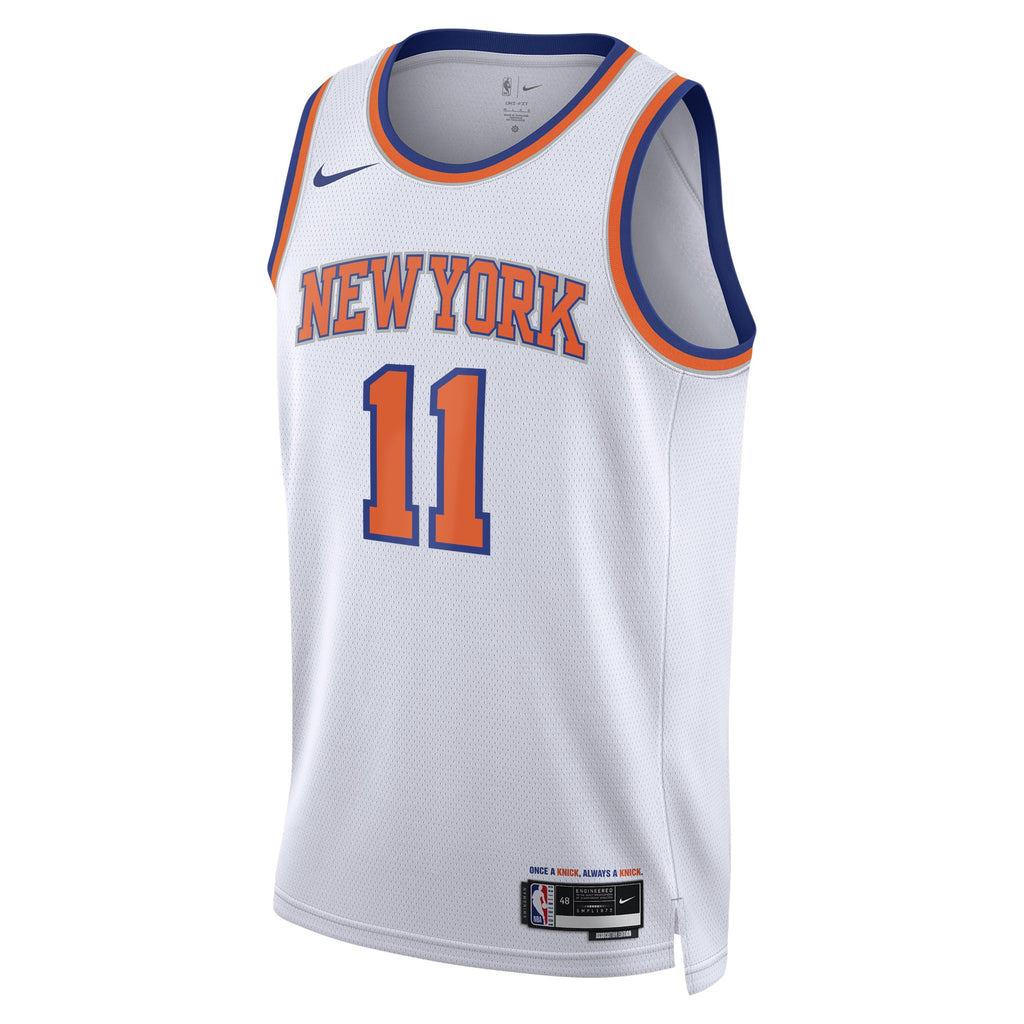 New York Knicks Nike Association Edition Swingman Jersey - White - Jalen Brunson - Unisex
