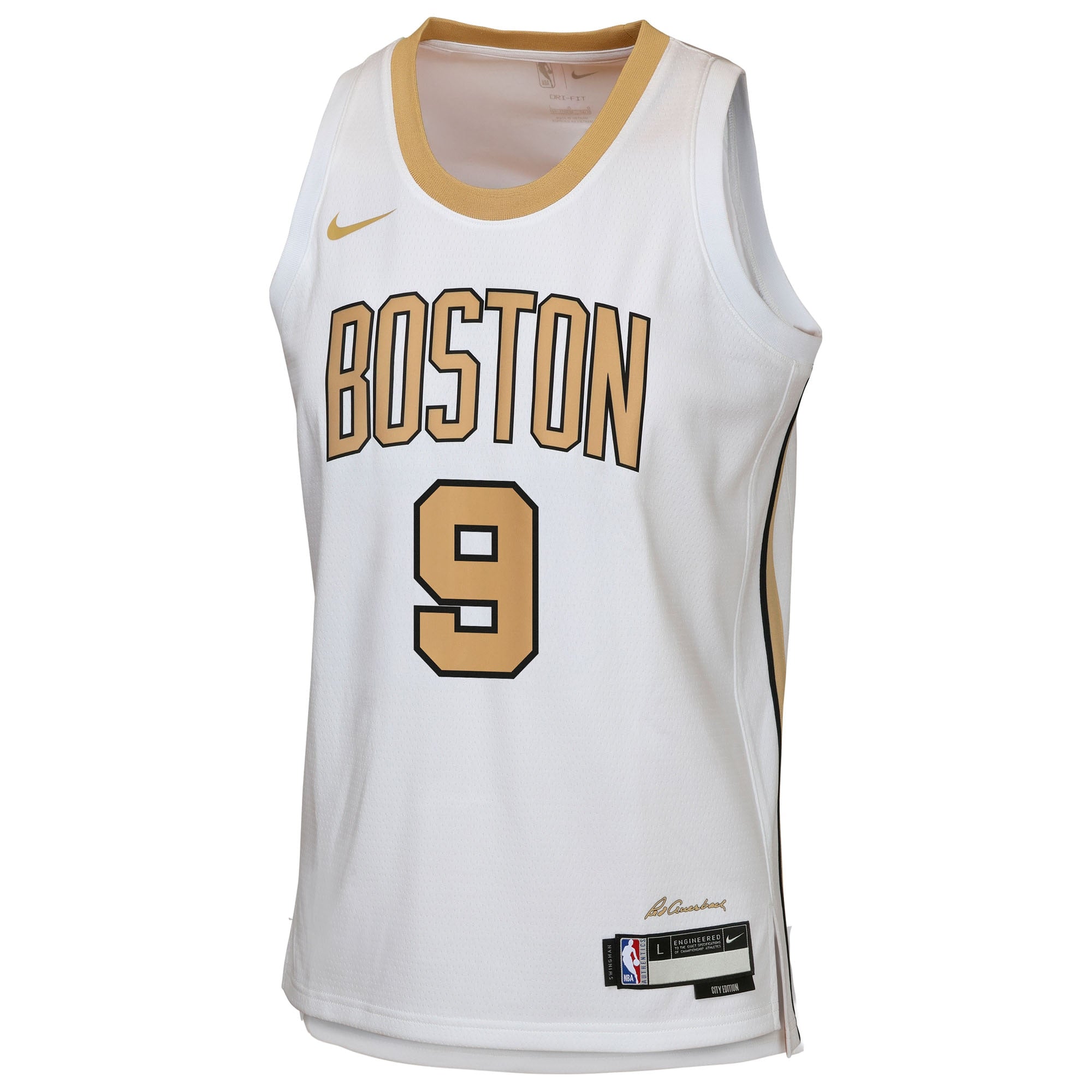 Boston Celtics Nike 2025/26 City Edition Swingman Jersey - White - Derrick White - Youth