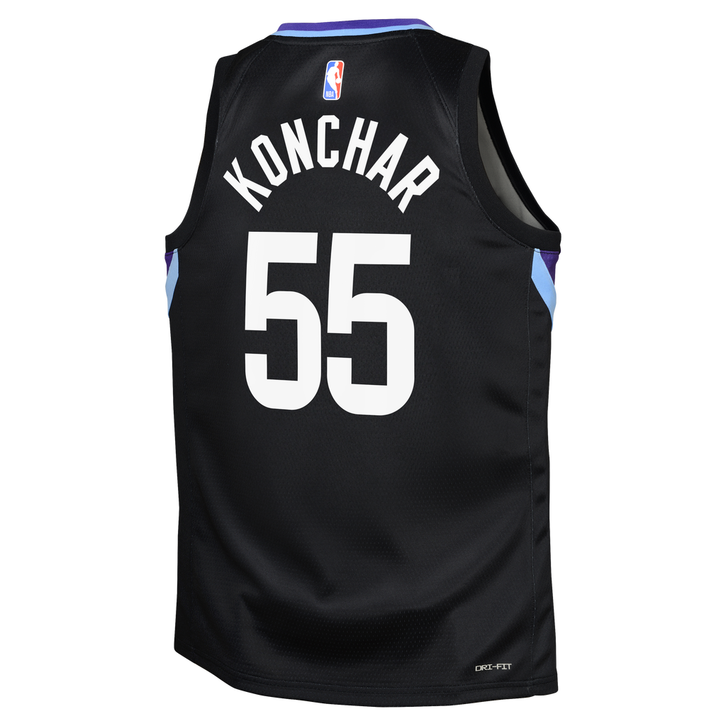 Utah Jazz Jordan Brand Statement Edition Swingman Jersey - Black - John Konchar - Youth
