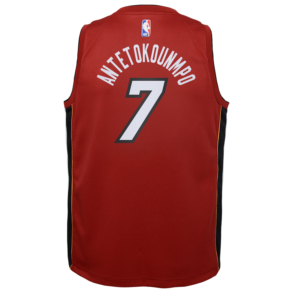 Miami Heat Jordan Brand Statement Edition Swingman Jersey - Red - Giannis Antetokounmpo - Youth