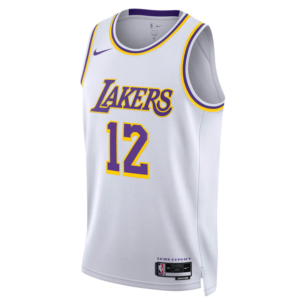 Los Angeles Lakers Nike Association Edition Swingman Jersey - White - Jake LaRavia - Unisex
