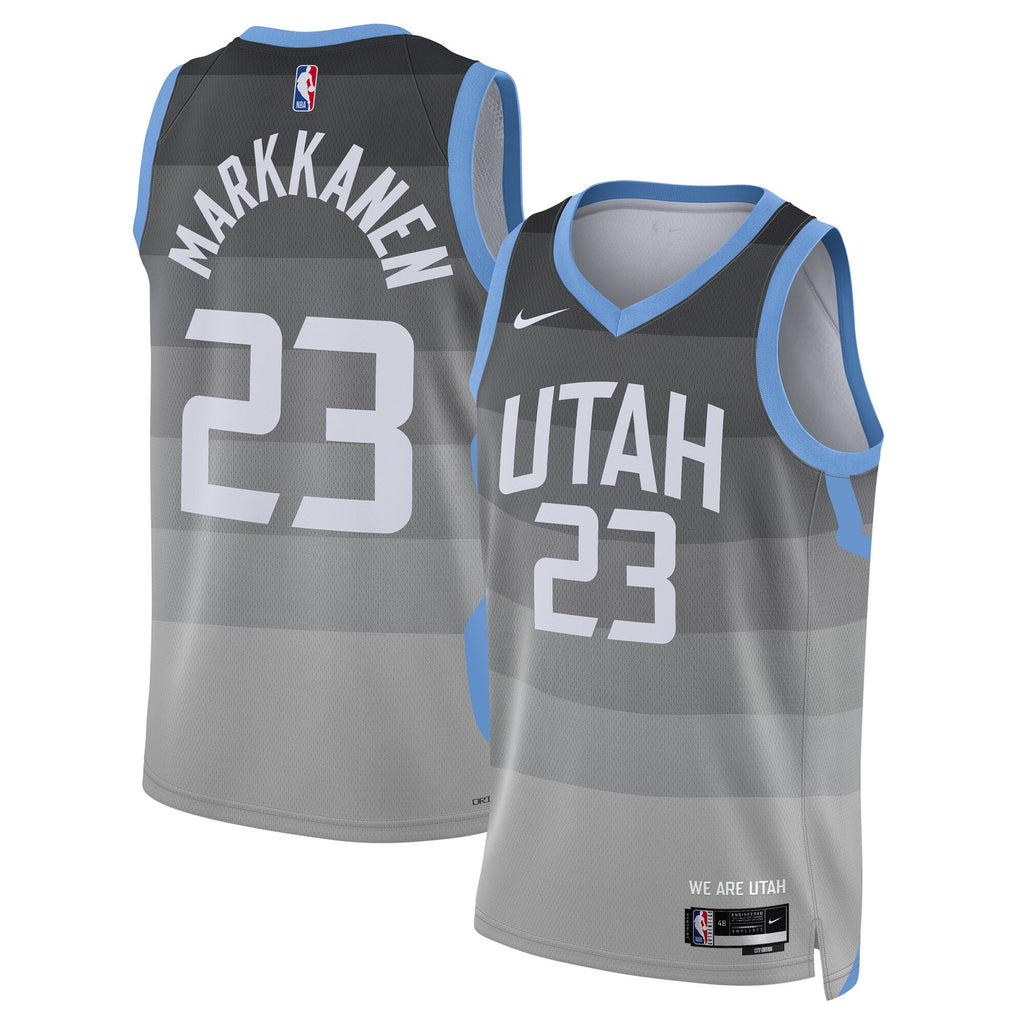 Utah Jazz Nike 2025/26 City Edition Swingman Jersey - Gray - Lauri Markkanen - Unisex