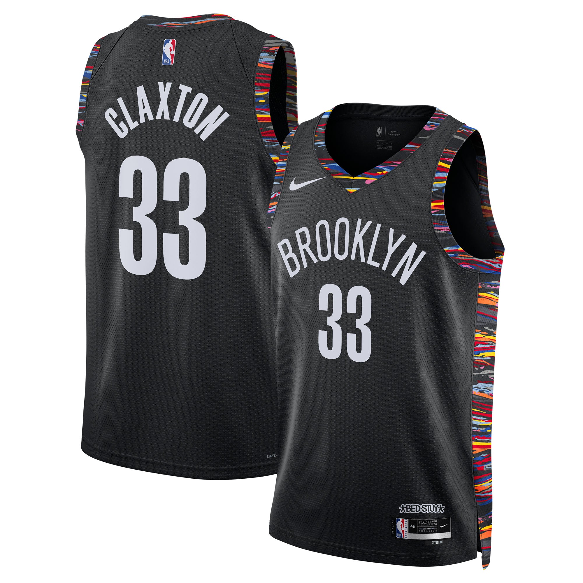 Brooklyn Nets Nike 2025/26 City Edition Swingman Jersey - Black - Nic Claxton - Unisex