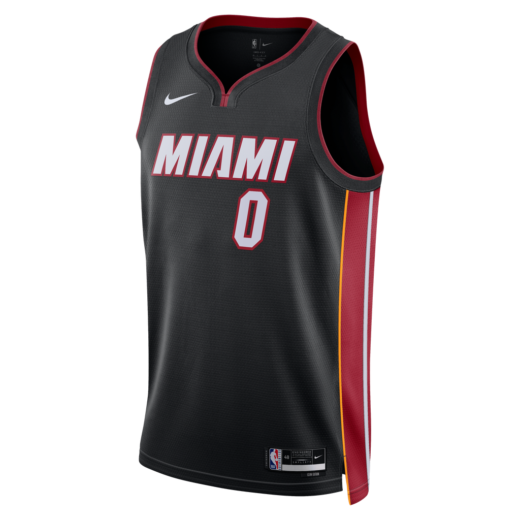 Miami Heat Nike Icon Edition Swingman Jersey - Black - Simone Fontecchio - Unisex
