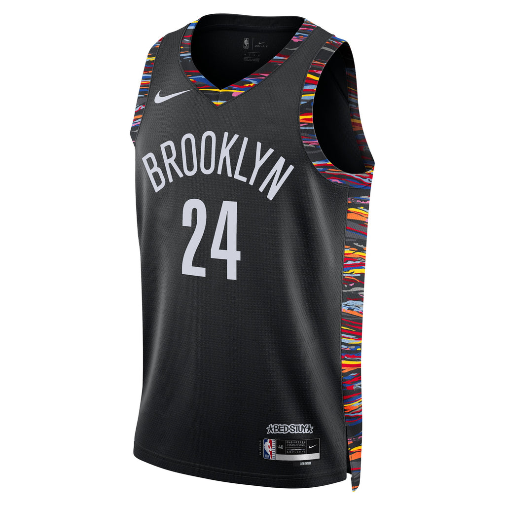 Brooklyn Nets Nike 2025/26 City Edition Swingman Jersey - Black - Cam Thomas - Unisex