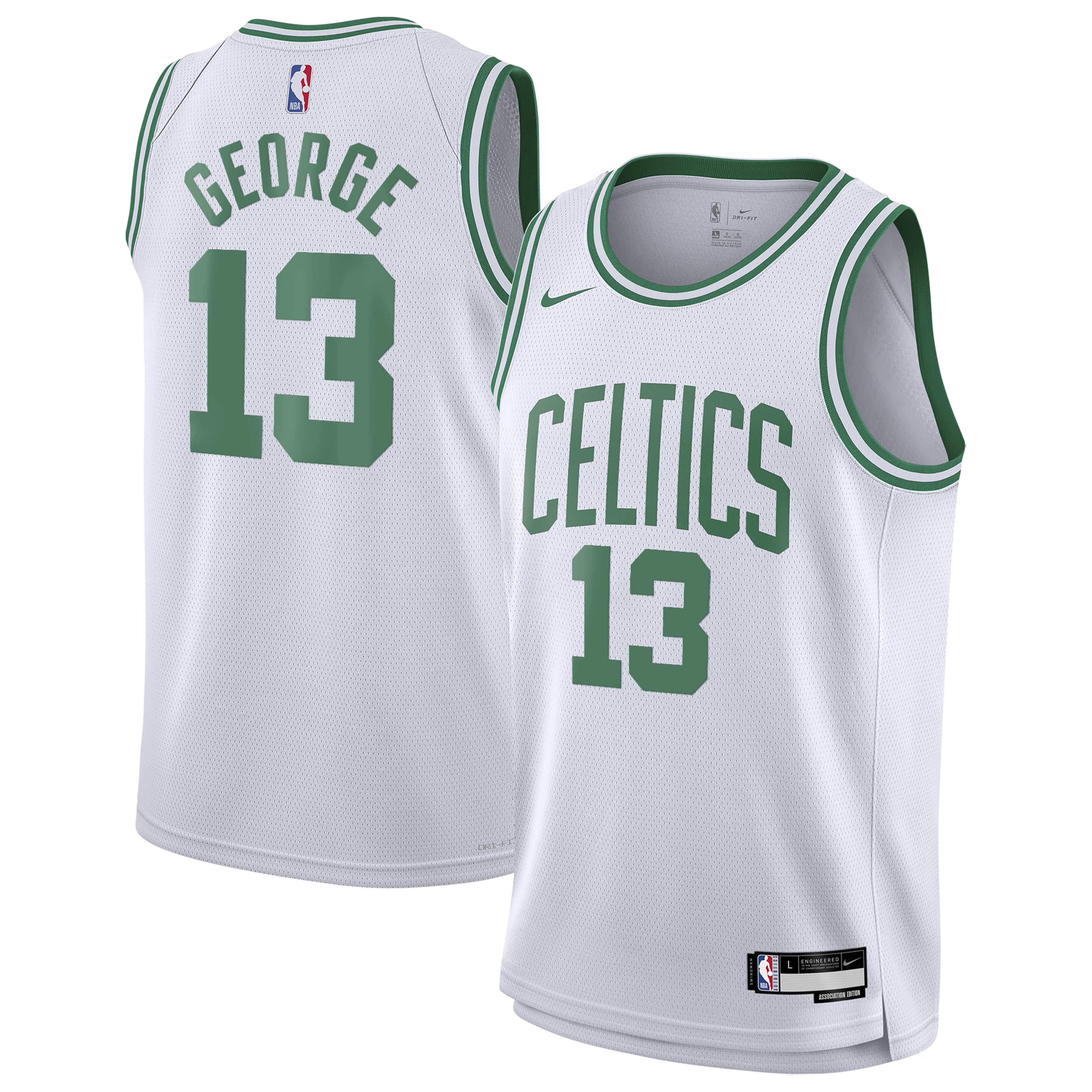 Boston Celtics Nike Association Edition Swingman Jersey - White - Paul George - Youth