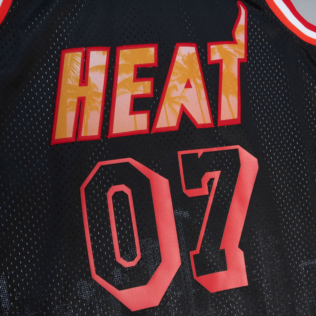 Miami Heat Mitchell & Ness M&N x Nicky Jam Swingman Jersey