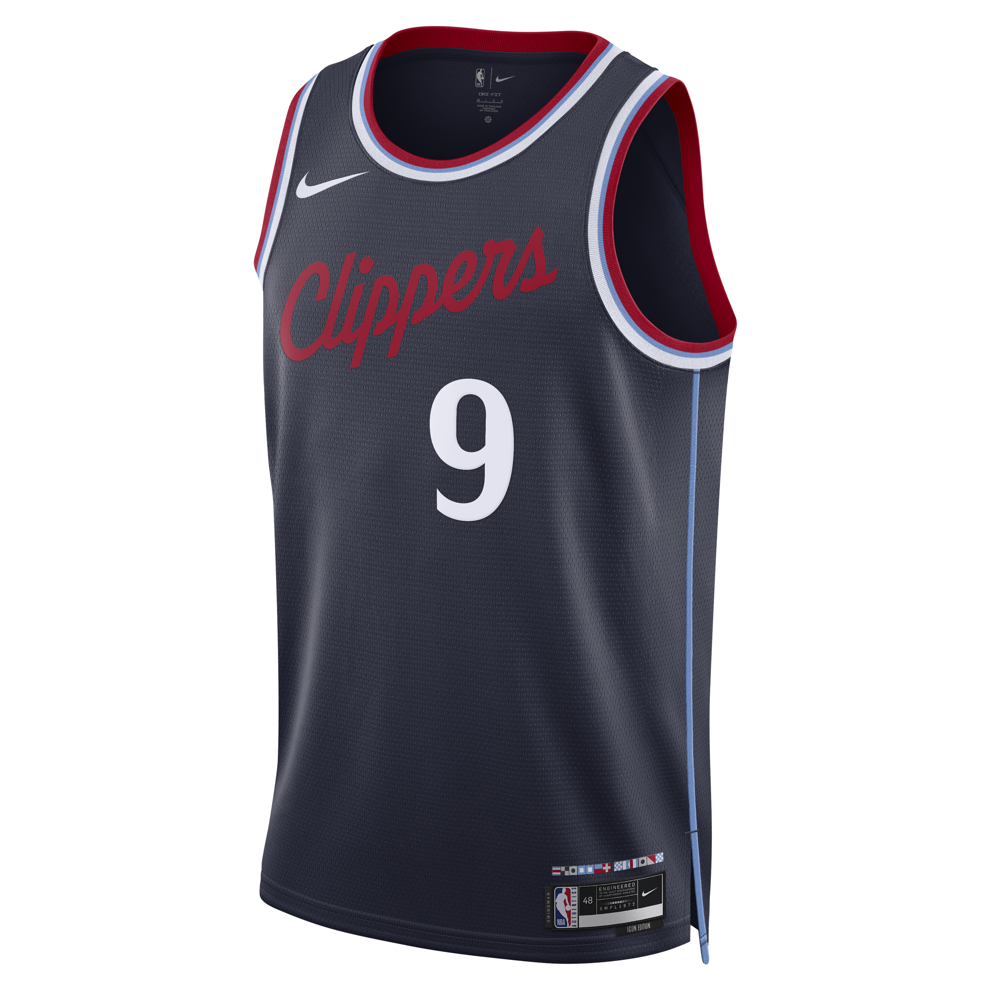 Los Angeles Clippers Nike Replica Icon Edition Swingman Jersey - Navy - Bennedict Mathurin - Unisex