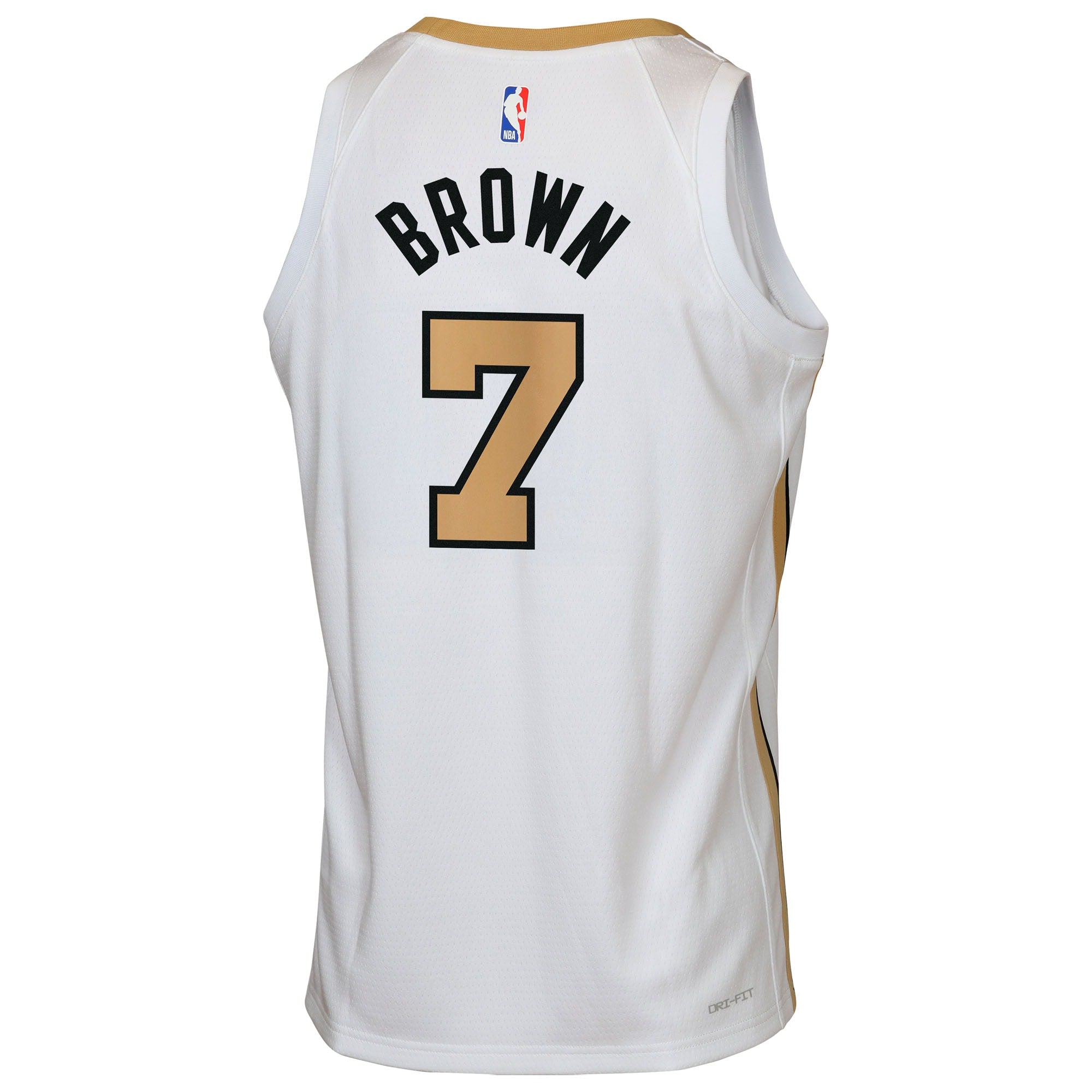 Boston Celtics Nike 2025/26 City Edition Swingman Jersey - White - Jaylen Brown - Youth