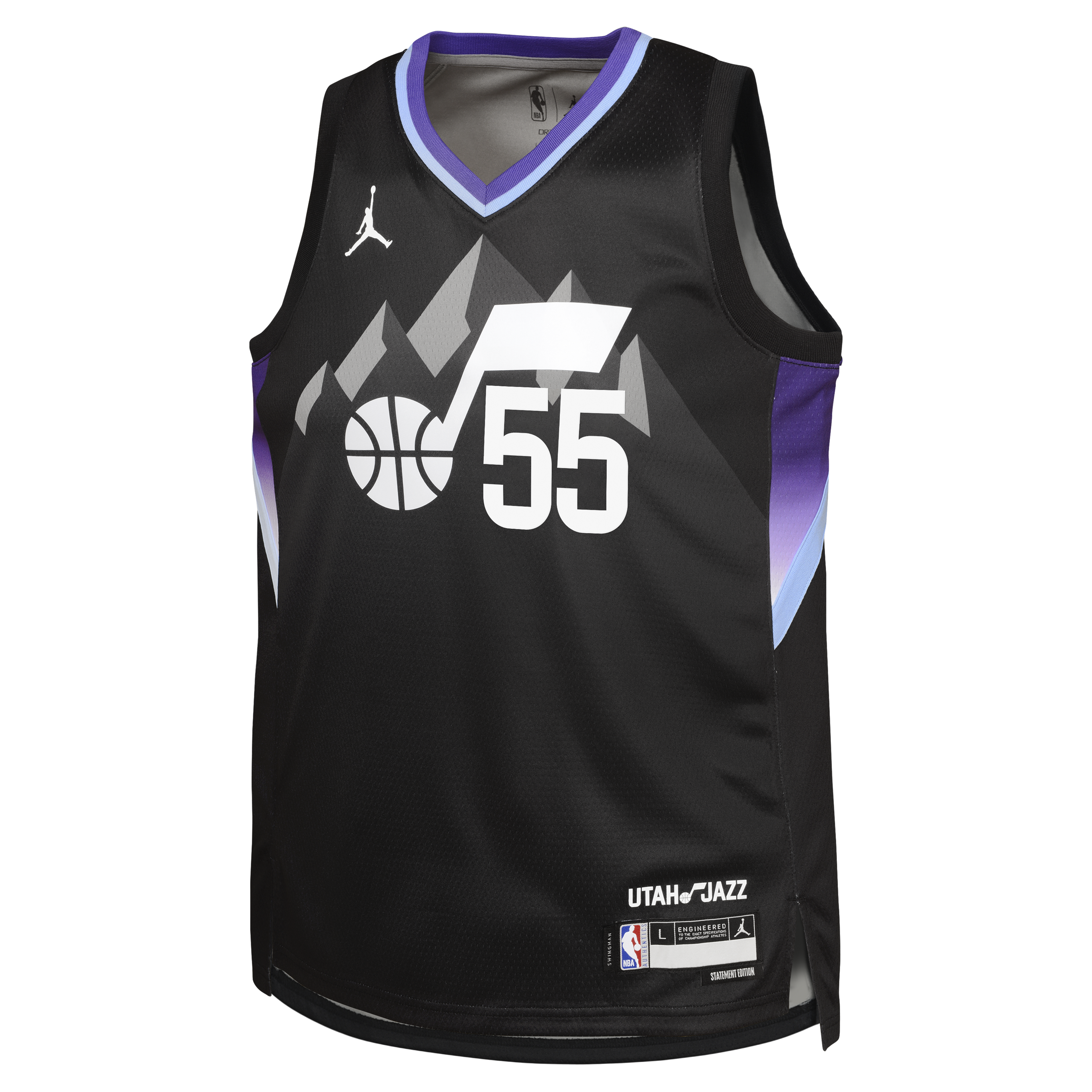 Utah Jazz Jordan Brand Statement Edition Swingman Jersey - Black - John Konchar - Youth